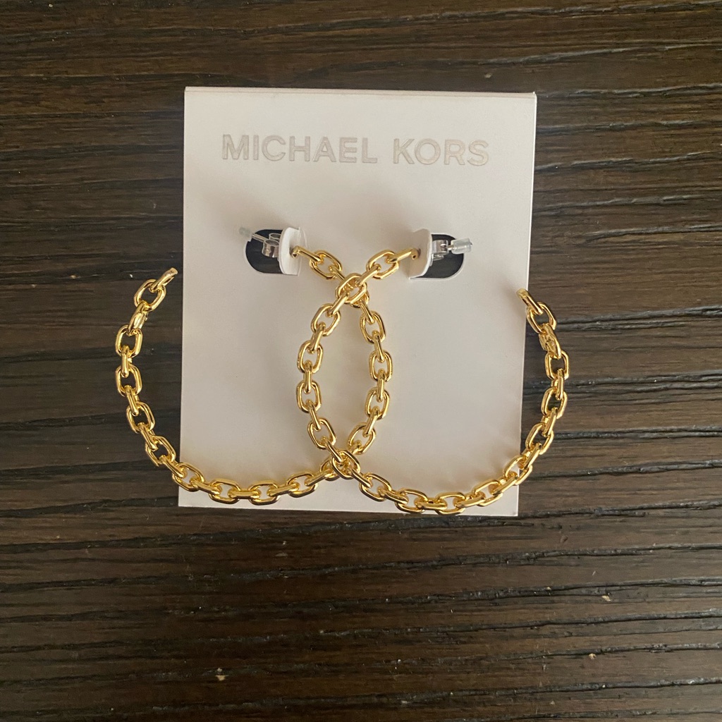 New Michael Kors Gold Hoop Earrings
